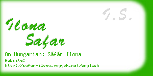 ilona safar business card
