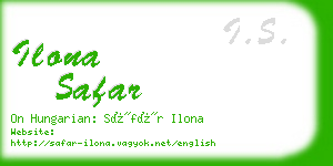 ilona safar business card